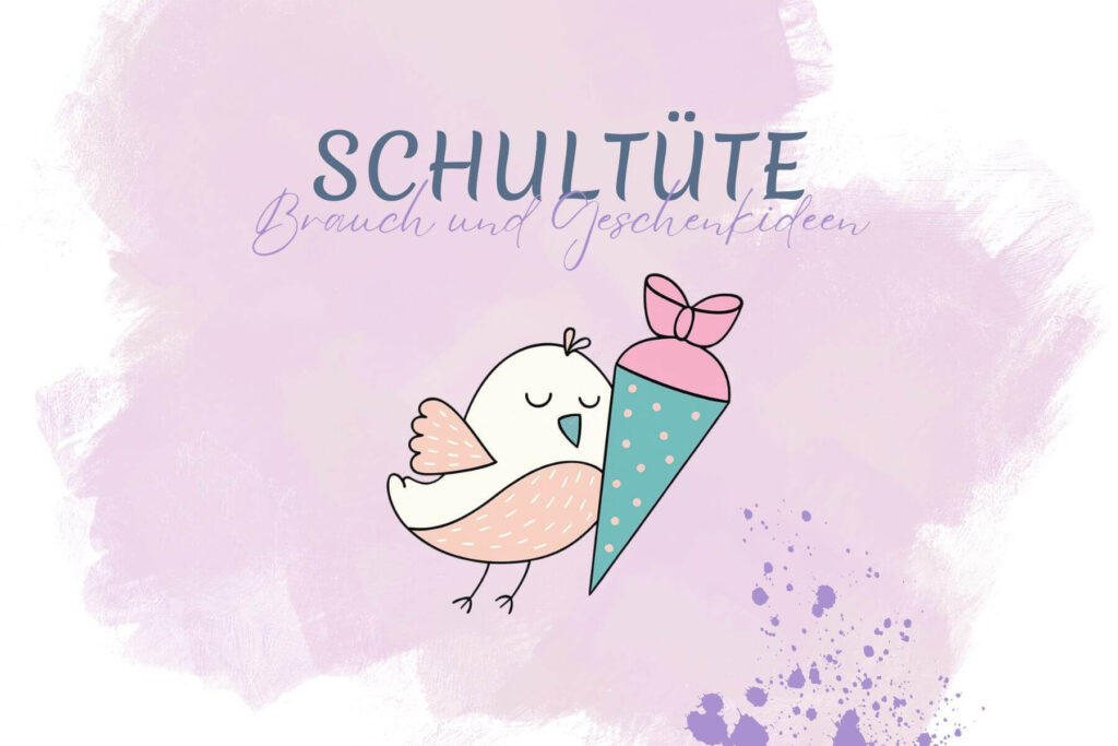 Robin das StarSnoopy-Maskottchen mit einer Schultüte